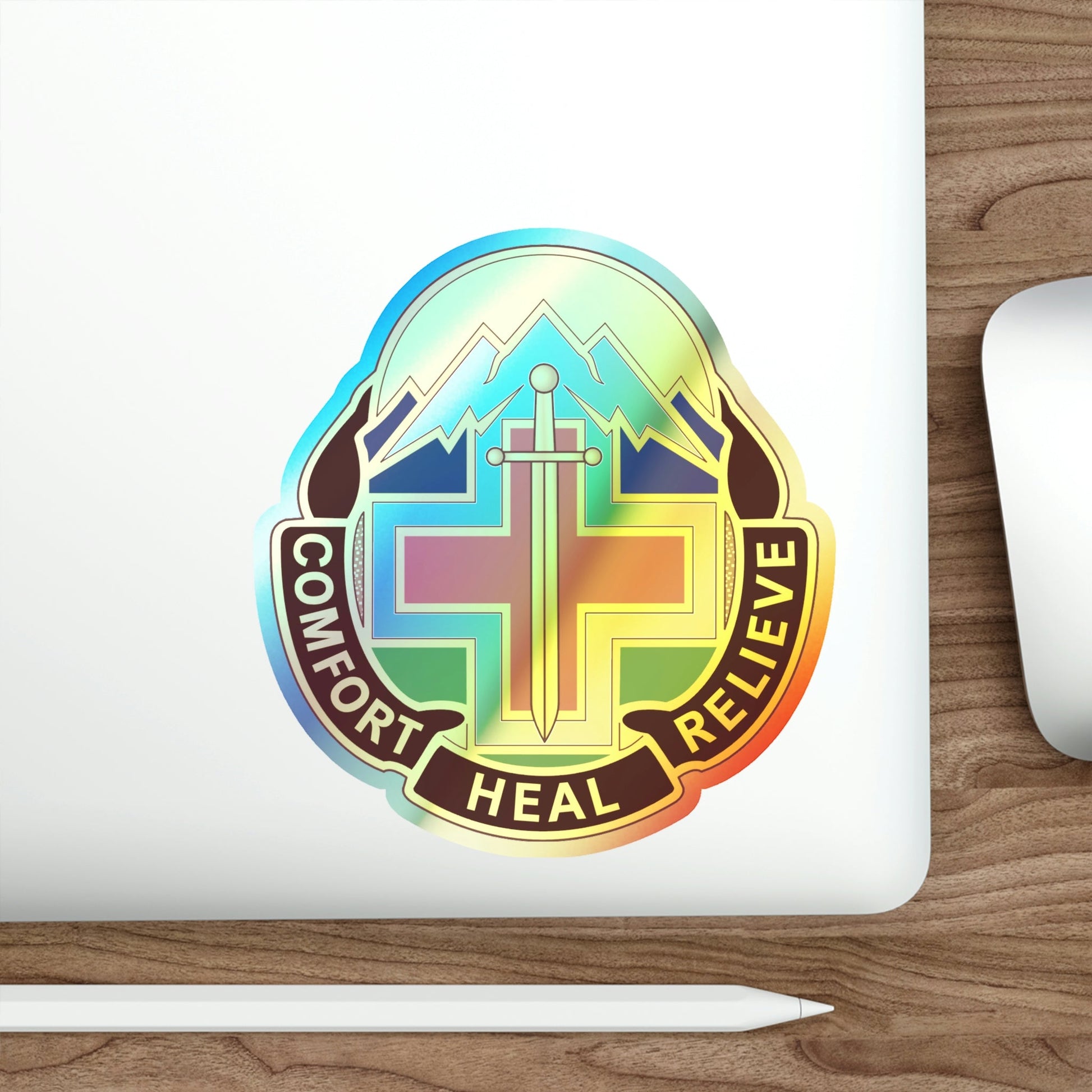 Fitzsimons Medical Center (U.S. Army) Holographic STICKER Die-Cut Vinyl Decal-The Sticker Space