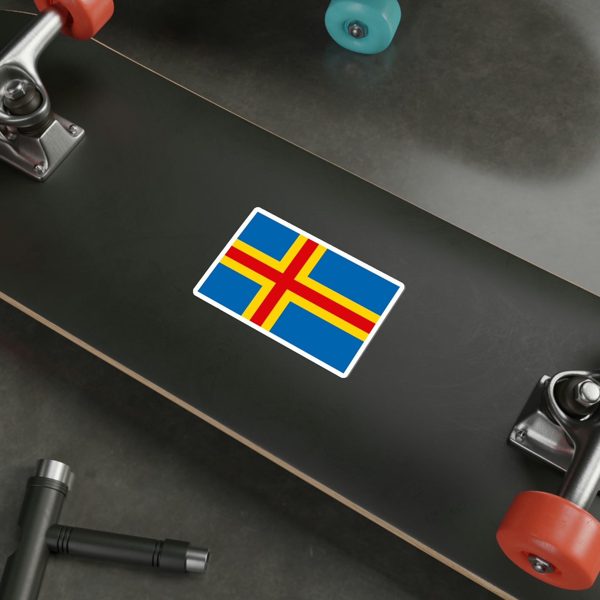 Flag of Åland STICKER Vinyl Die-Cut Decal-The Sticker Space