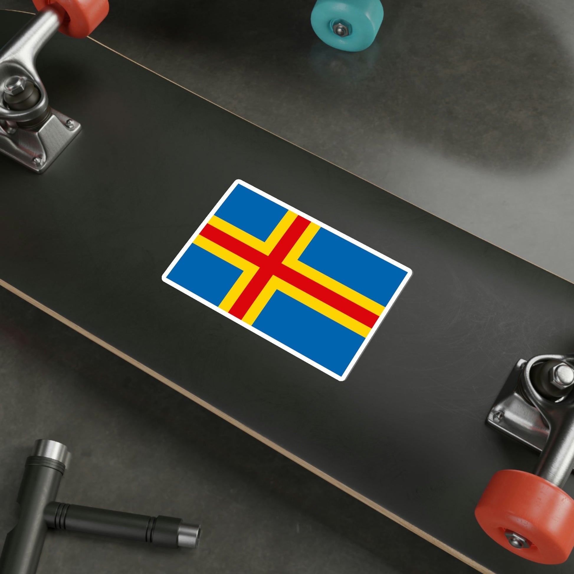 Flag of Åland STICKER Vinyl Die-Cut Decal-The Sticker Space