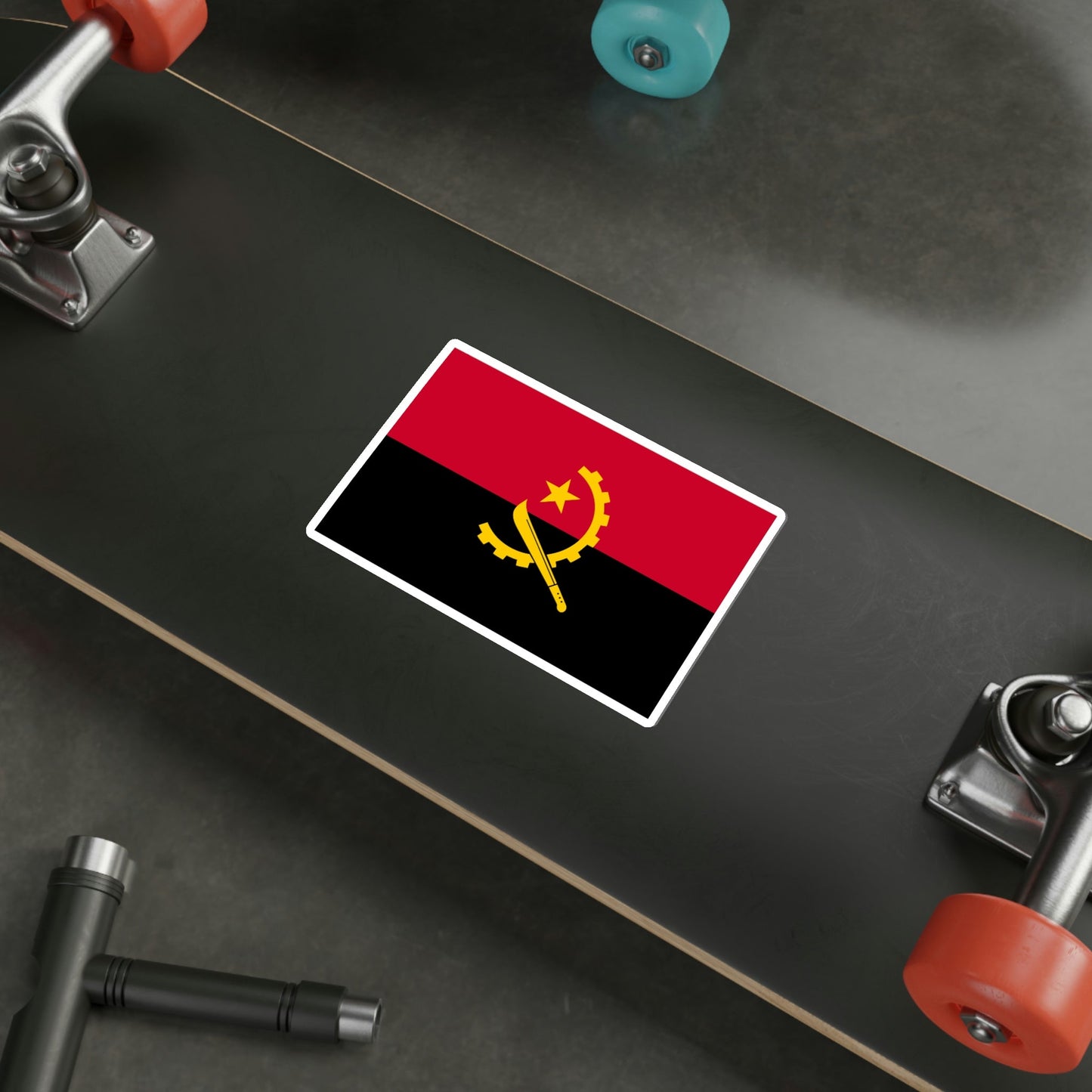 Flag of Angola STICKER Vinyl Die-Cut Decal-The Sticker Space