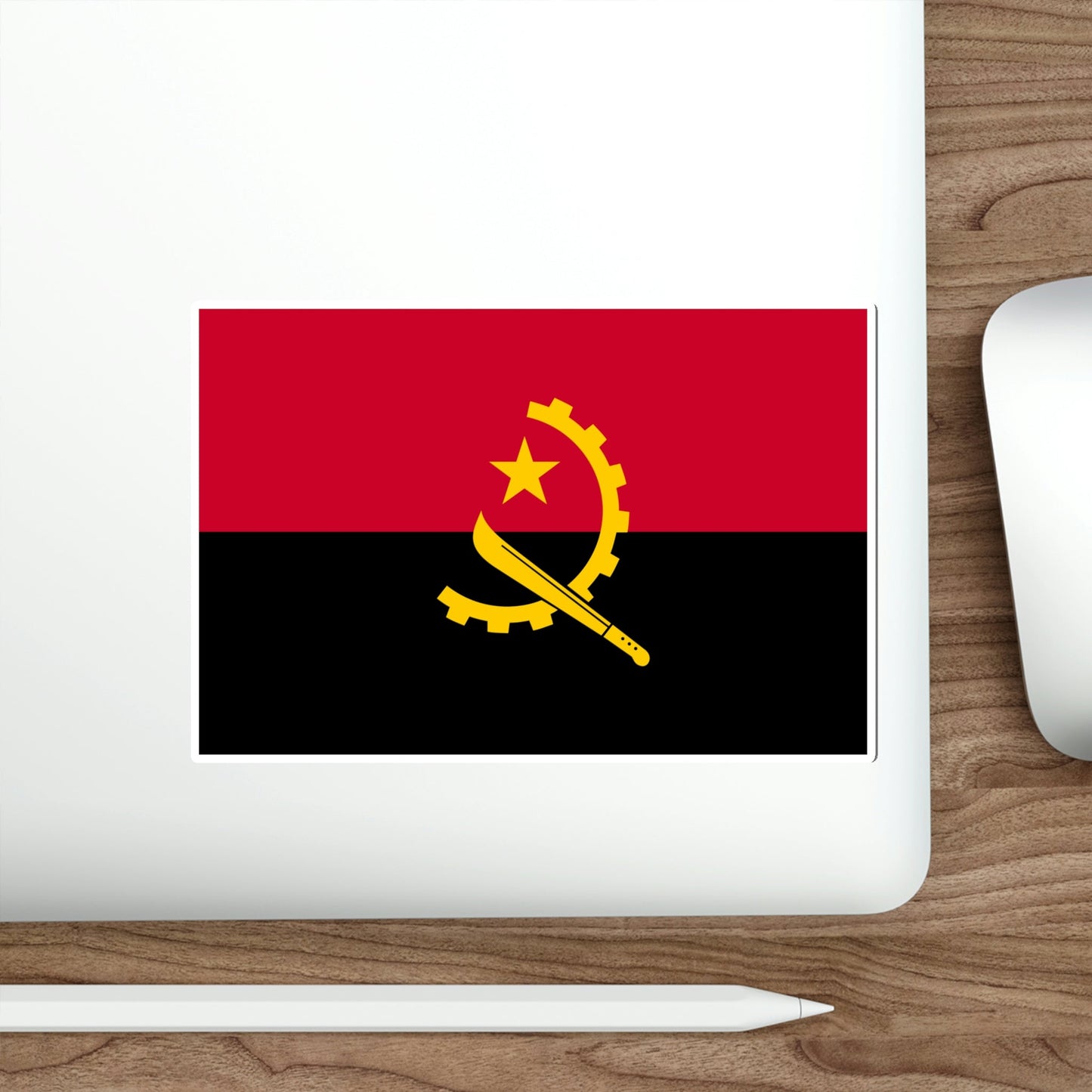 Flag of Angola STICKER Vinyl Die-Cut Decal-The Sticker Space