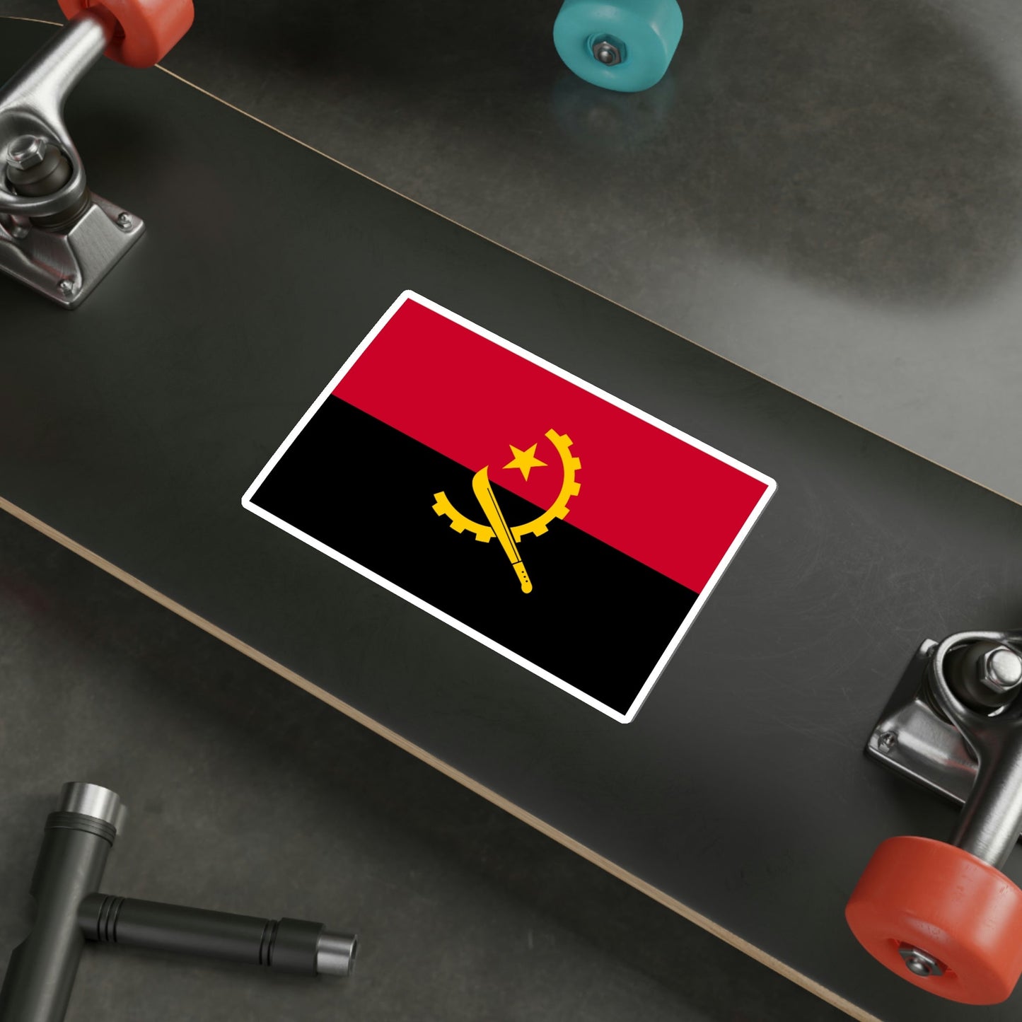 Flag of Angola STICKER Vinyl Die-Cut Decal-The Sticker Space