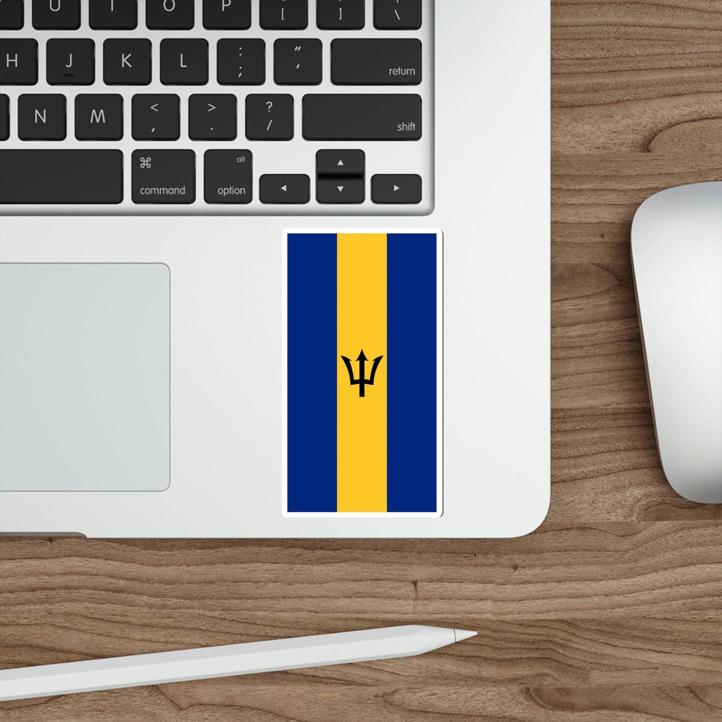 Flag of Barbados (Vertical) STICKER Vinyl Die-Cut Decal-The Sticker Space