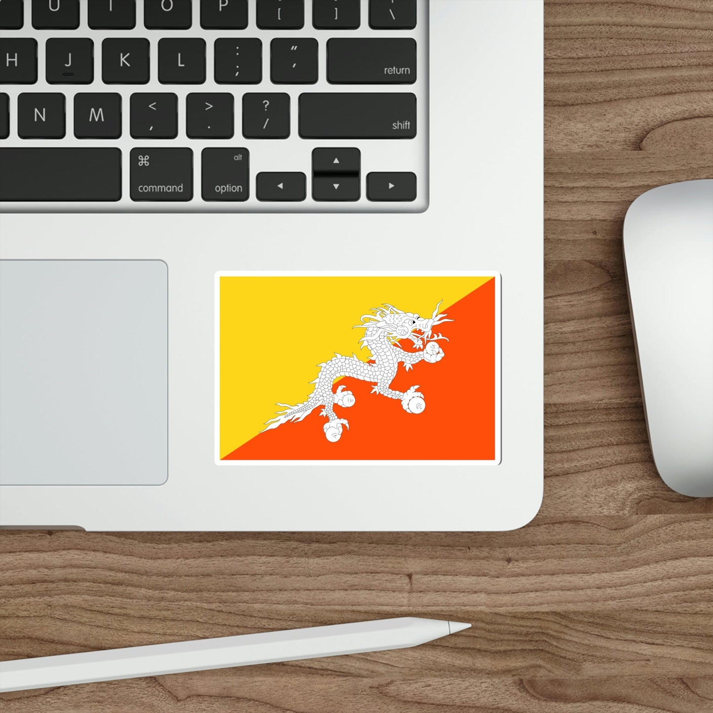 Flag of Bhutan STICKER Vinyl Die-Cut Decal-The Sticker Space