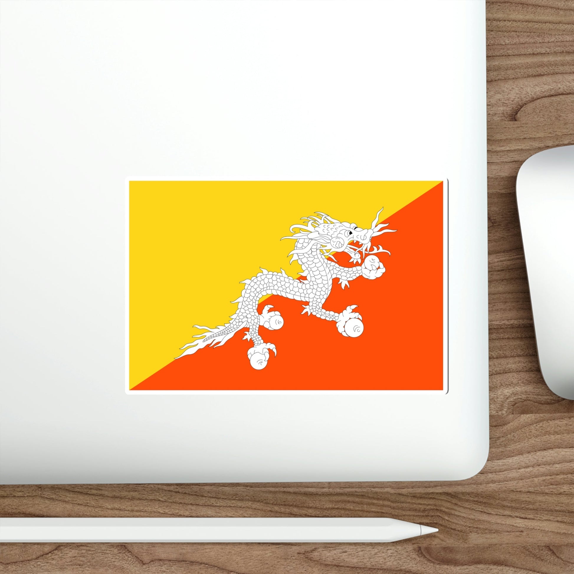 Flag of Bhutan STICKER Vinyl Die-Cut Decal-The Sticker Space