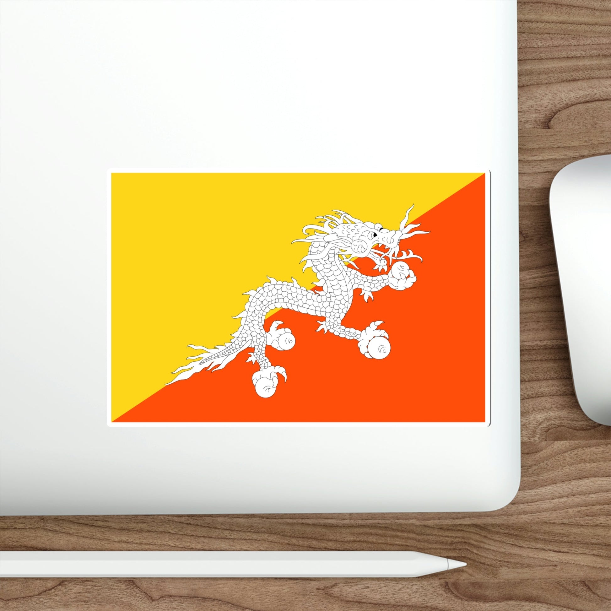 Flag of Bhutan STICKER Vinyl Die-Cut Decal-The Sticker Space