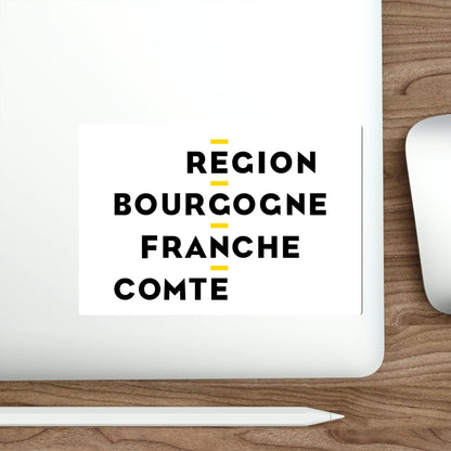 Flag of Bourgogne Franche Comté France 2 STICKER Vinyl Die-Cut Decal-The Sticker Space