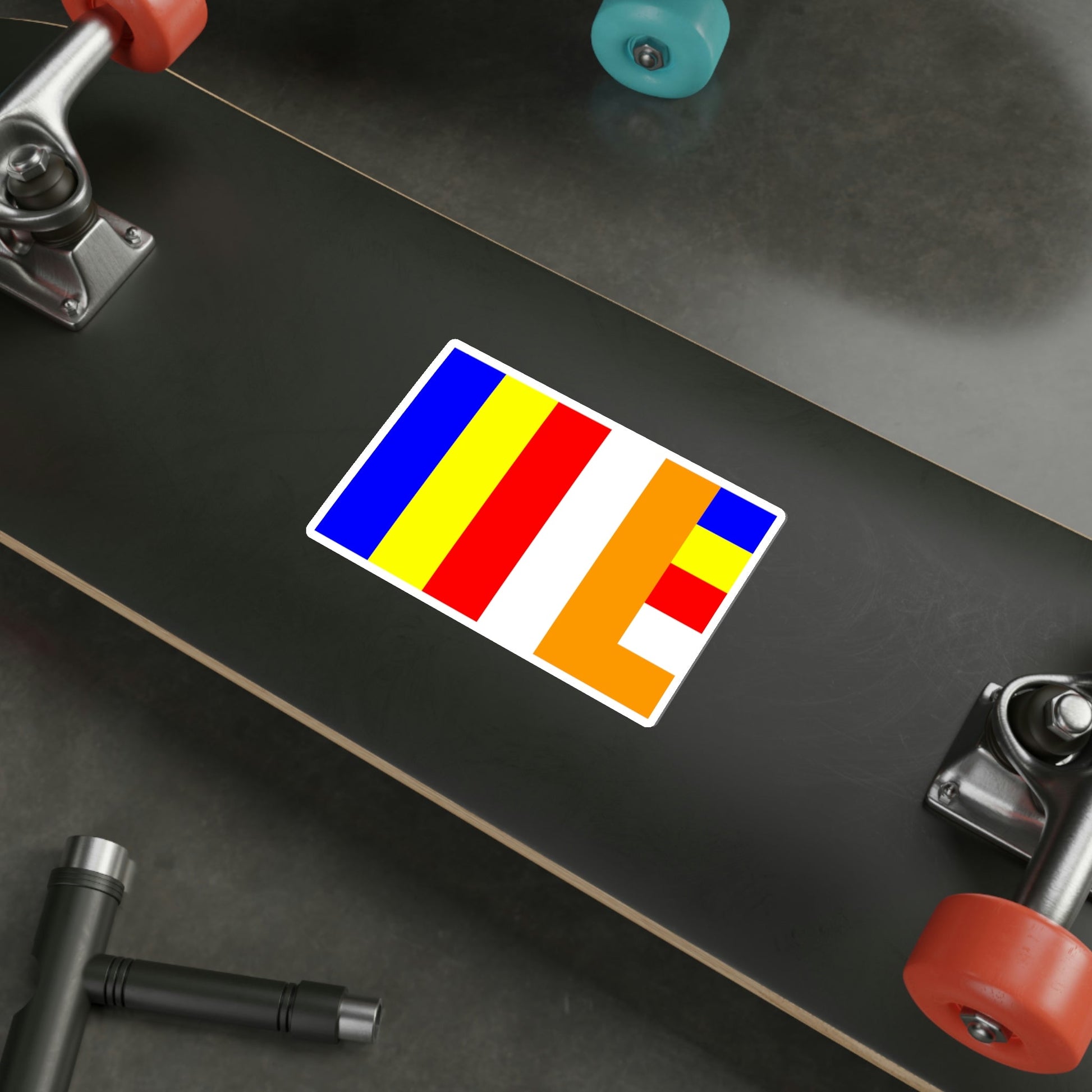 Flag of Buddhism STICKER Vinyl Die-Cut Decal-The Sticker Space