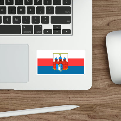 Flag of Bydgoszcz Poland STICKER Vinyl Die-Cut Decal-The Sticker Space