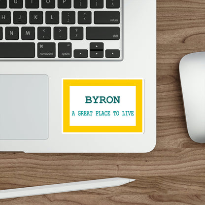 Flag of Byron Wyoming USA STICKER Vinyl Die-Cut Decal-The Sticker Space