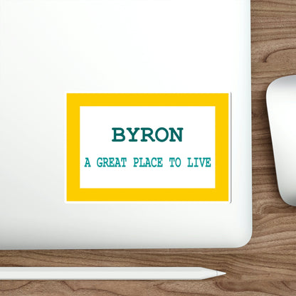 Flag of Byron Wyoming USA STICKER Vinyl Die-Cut Decal-The Sticker Space