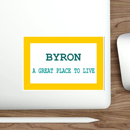 Flag of Byron Wyoming USA STICKER Vinyl Die-Cut Decal-The Sticker Space