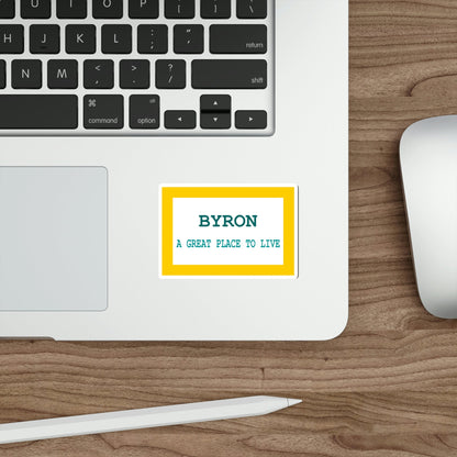 Flag of Byron Wyoming USA STICKER Vinyl Die-Cut Decal-The Sticker Space