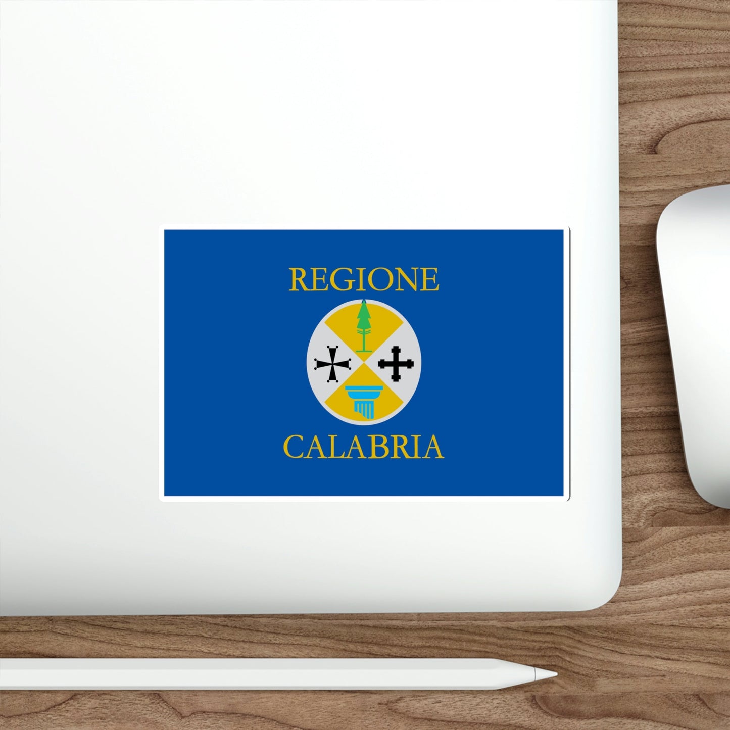 Flag of Calabria Italy STICKER Vinyl Die-Cut Decal-The Sticker Space