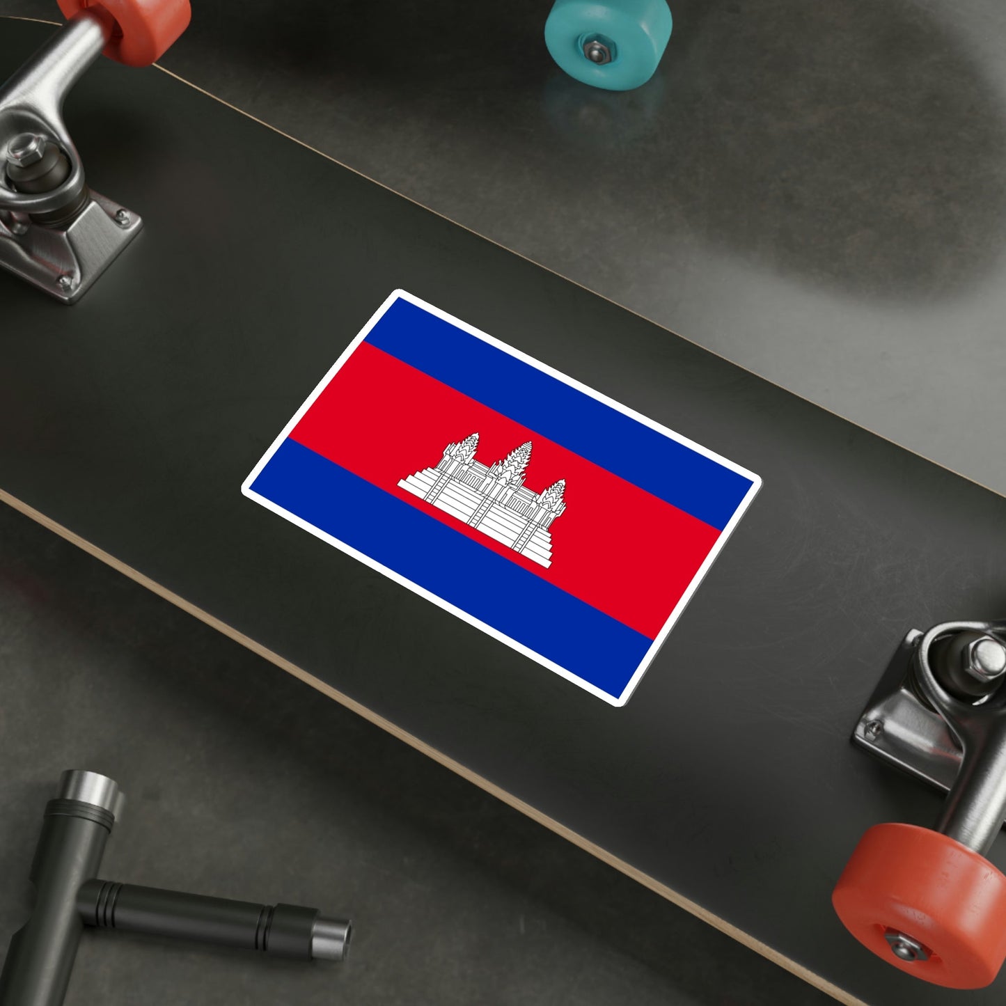 Flag of Cambodia STICKER Vinyl Die-Cut Decal-The Sticker Space