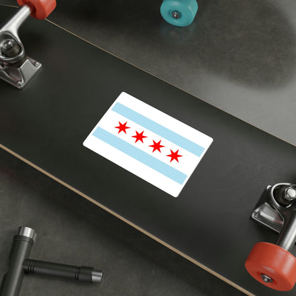 Flag of Chicago Illinois USA STICKER Vinyl Die-Cut Decal-The Sticker Space