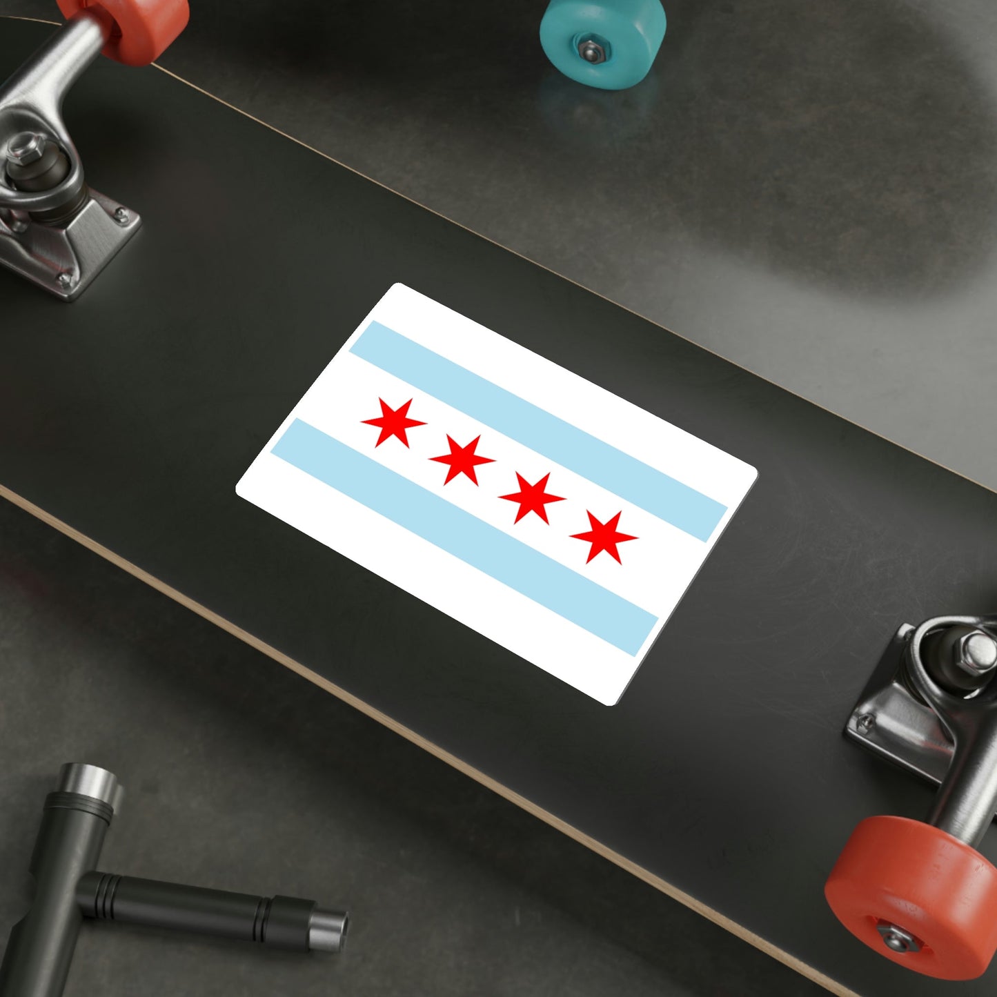 Flag of Chicago Illinois USA STICKER Vinyl Die-Cut Decal-The Sticker Space