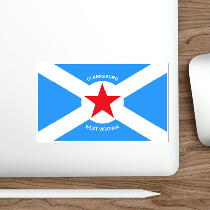 Flag of Clarksburg West Virginia USA STICKER Vinyl Die-Cut Decal-The Sticker Space