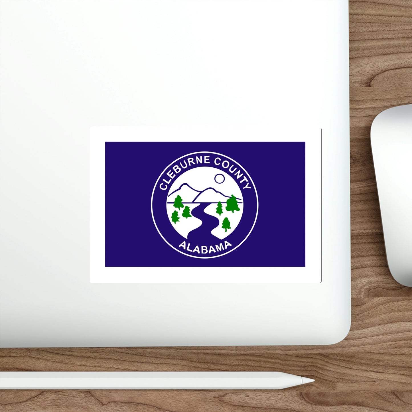 Flag of Cleburne County Alabama STICKER Vinyl Die-Cut Decal-The Sticker Space