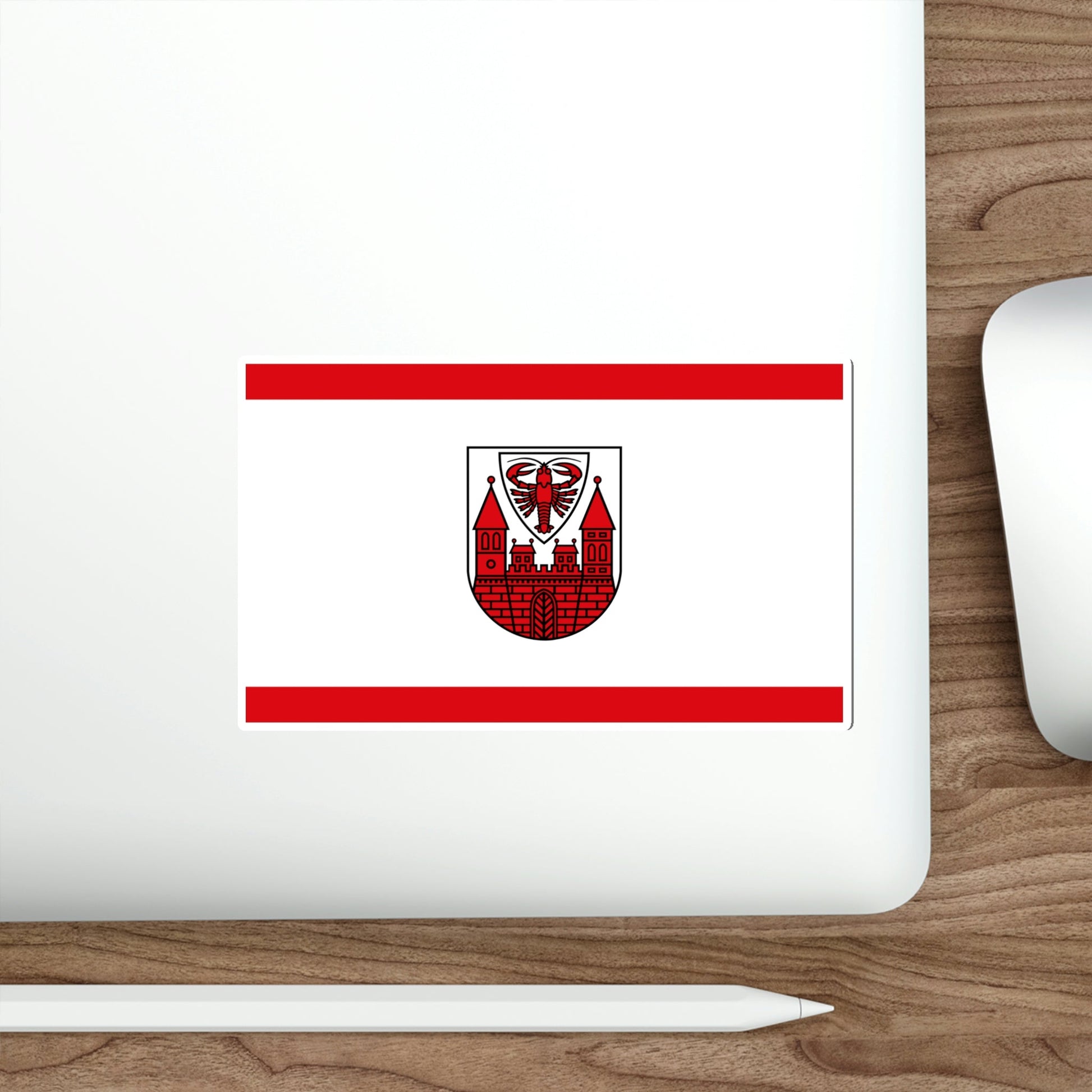 Flag of Cottbus Germany STICKER Vinyl Die-Cut Decal-The Sticker Space