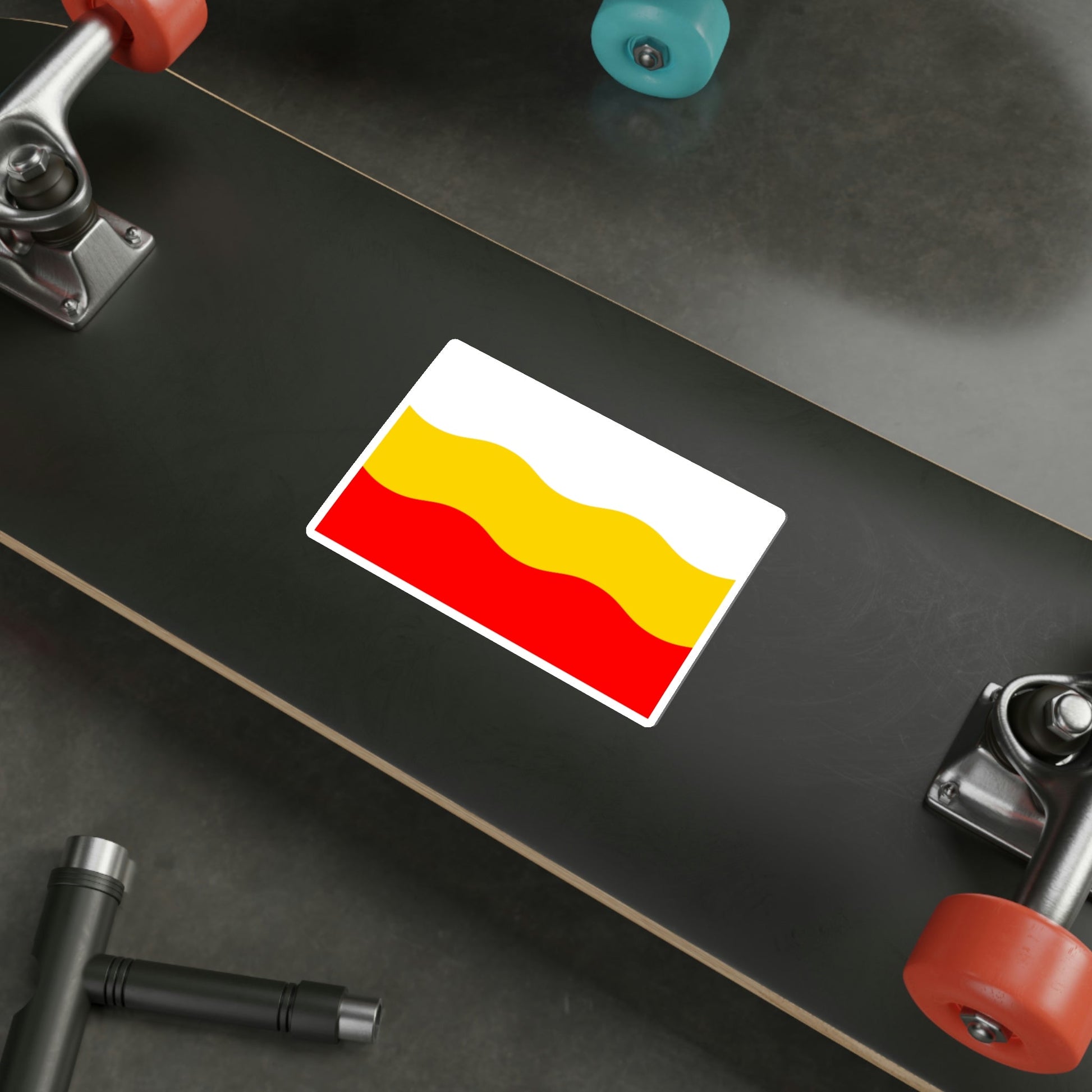 Flag of Děčín Czech Republic STICKER Vinyl Die-Cut Decal-The Sticker Space