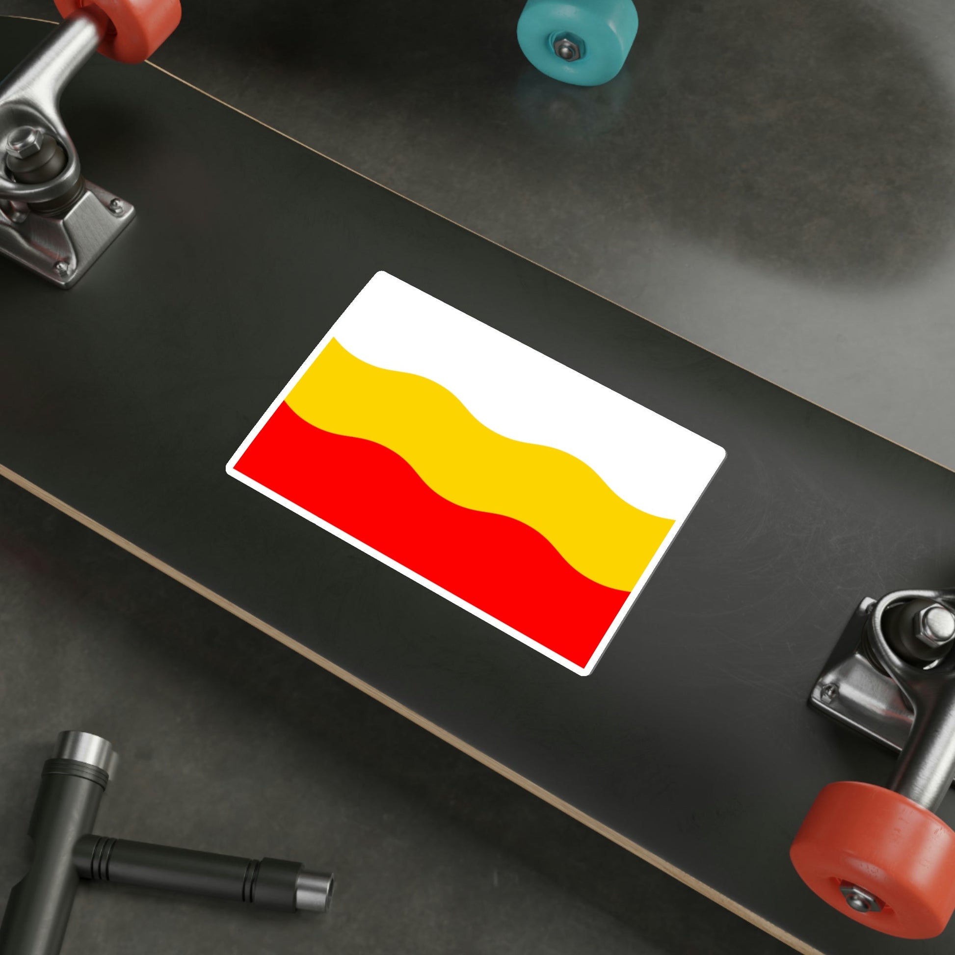 Flag of Děčín Czech Republic STICKER Vinyl Die-Cut Decal-The Sticker Space