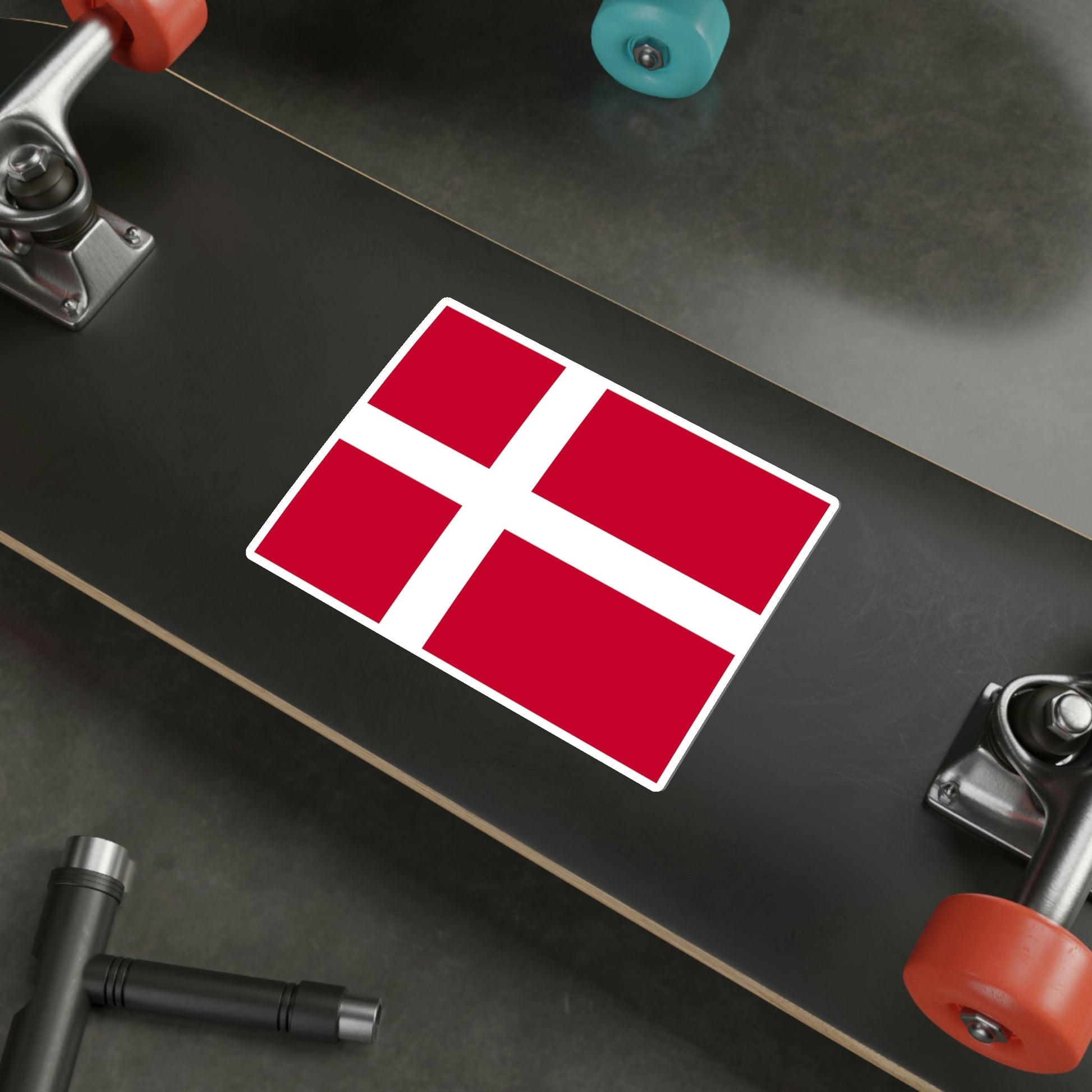 Flag of Denmark STICKER Vinyl Die-Cut Decal-The Sticker Space