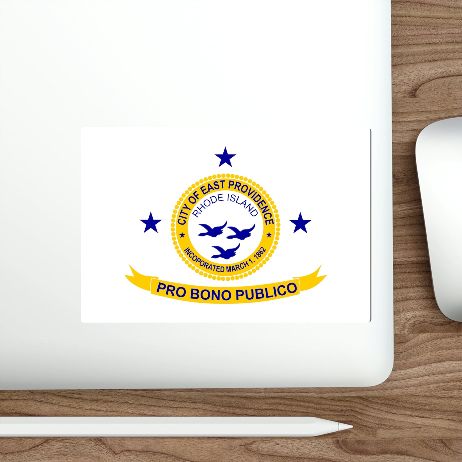 Flag of East Providence Rhode Island USA STICKER Vinyl Die-Cut Decal-The Sticker Space