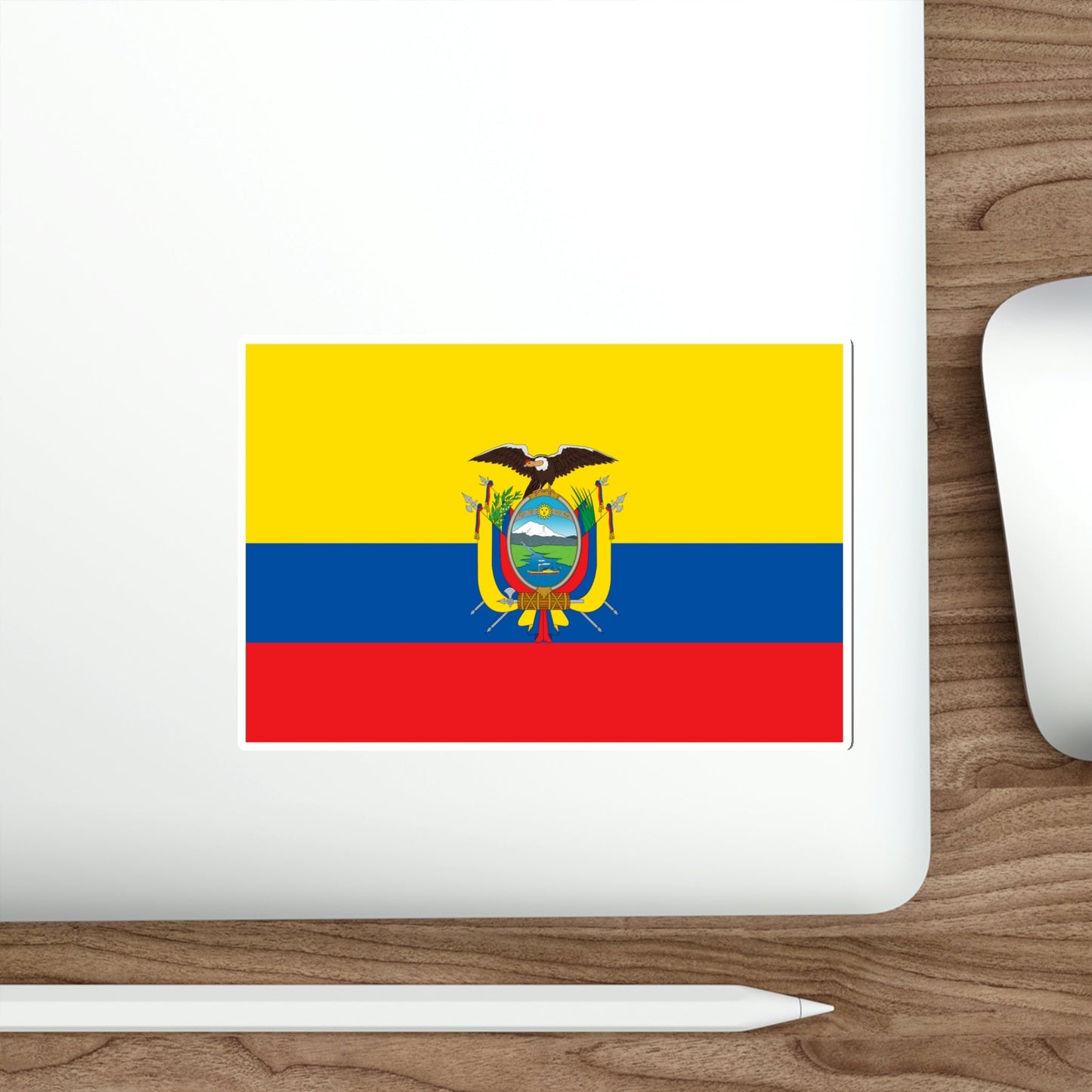 Flag of Ecuador STICKER Vinyl Die-Cut Decal-The Sticker Space