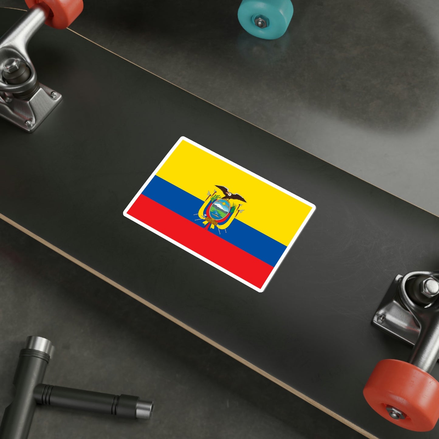 Flag of Ecuador STICKER Vinyl Die-Cut Decal-The Sticker Space