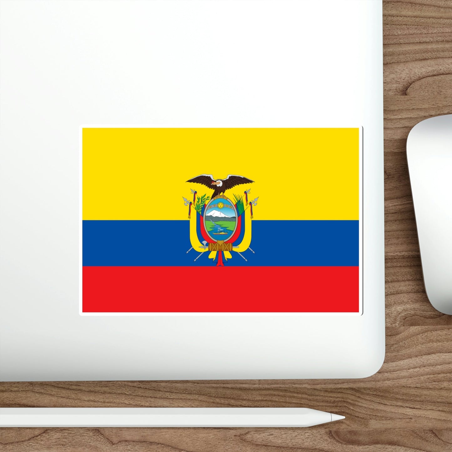 Flag of Ecuador STICKER Vinyl Die-Cut Decal-The Sticker Space