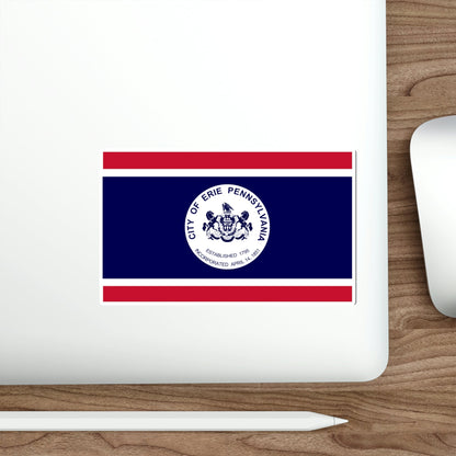 Flag of Erie Pennsylvania USA STICKER Vinyl Die-Cut Decal-The Sticker Space