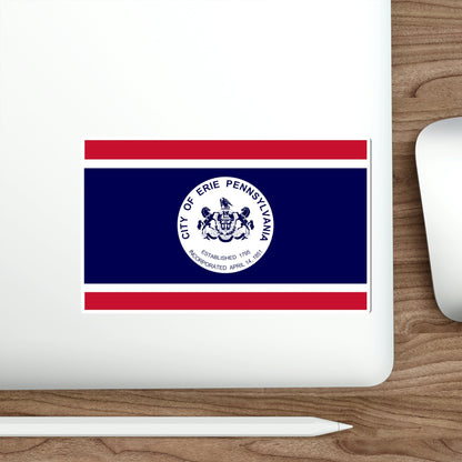 Flag of Erie Pennsylvania USA STICKER Vinyl Die-Cut Decal-The Sticker Space