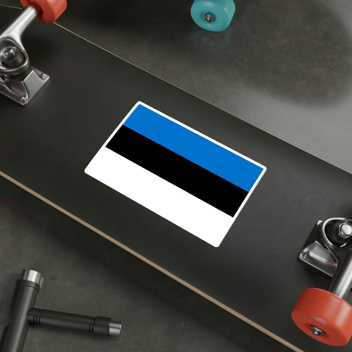 Flag of Estonia STICKER Vinyl Die-Cut Decal-The Sticker Space