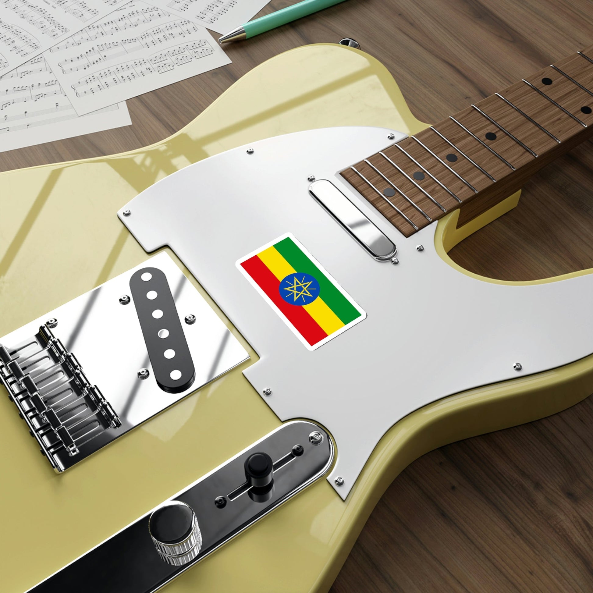 Flag of Ethiopia STICKER Vinyl Die-Cut Decal-The Sticker Space