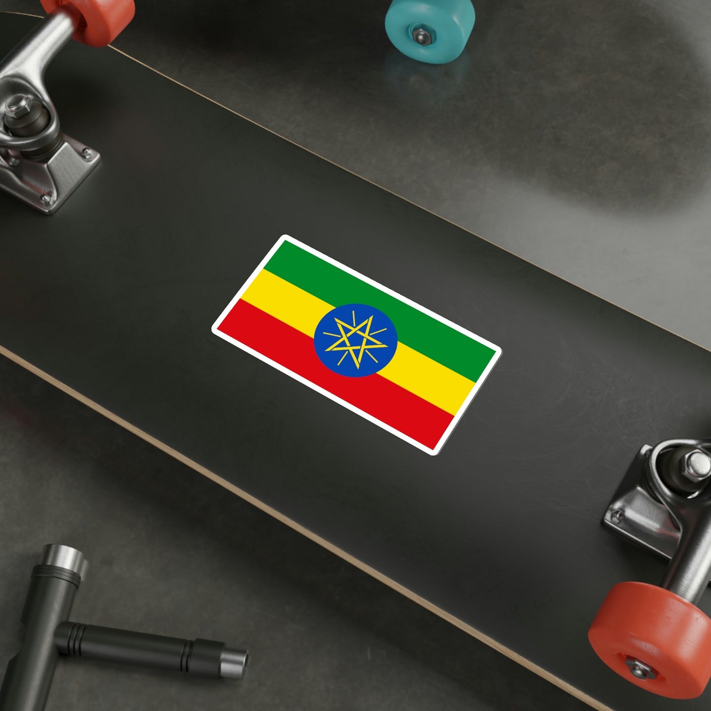 Flag of Ethiopia STICKER Vinyl Die-Cut Decal-The Sticker Space