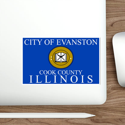 Flag of Evanston IL USA STICKER Vinyl Die-Cut Decal-The Sticker Space