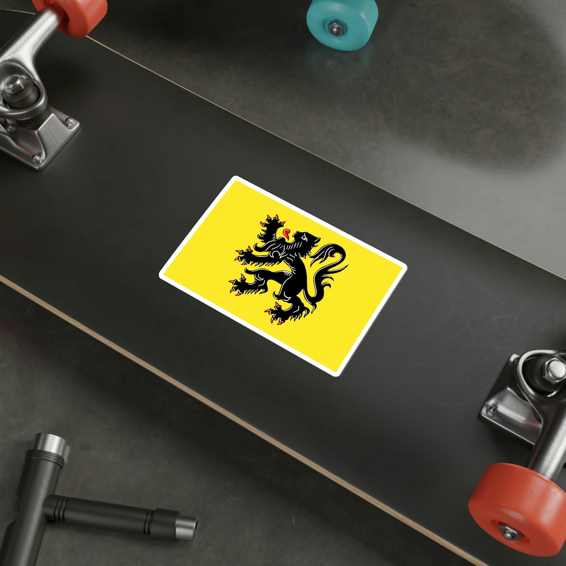 Flag of Flanders the Flemish Community and the Flemish Region Belgium STICKER Vinyl Die-Cut Decal-The Sticker Space