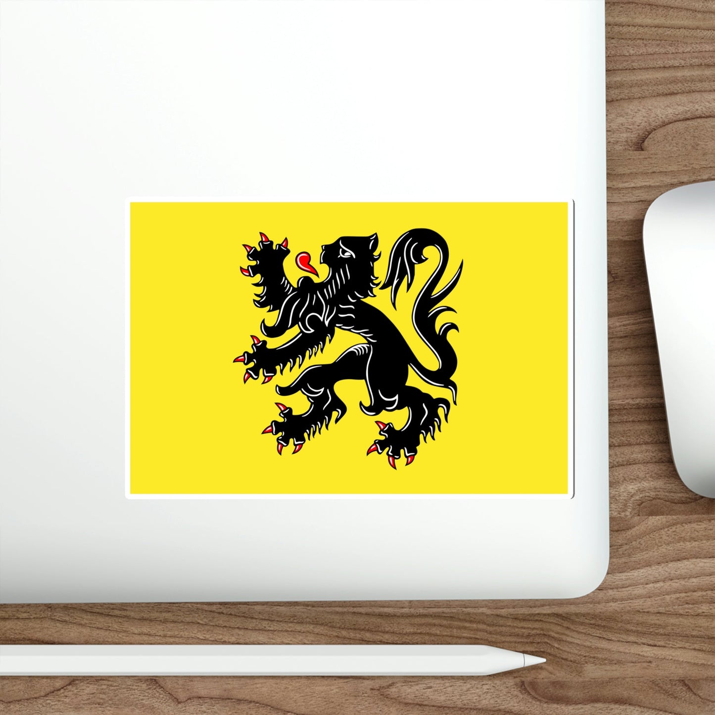 Flag of Flanders the Flemish Community and the Flemish Region Belgium STICKER Vinyl Die-Cut Decal-The Sticker Space