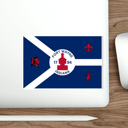 Flag of Fort Wayne Indiana USA STICKER Vinyl Die-Cut Decal-The Sticker Space