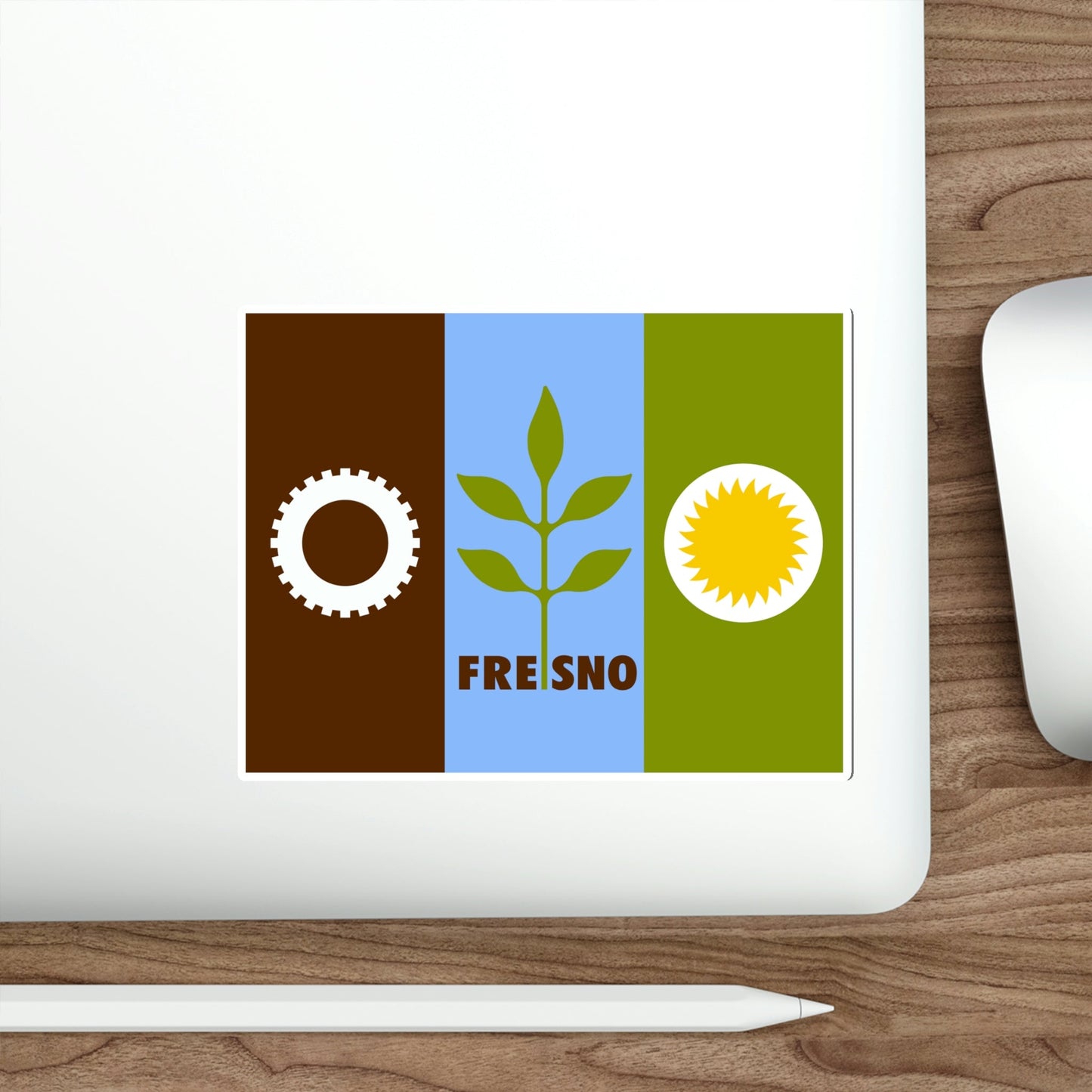 Flag of Fresno California USA STICKER Vinyl Die-Cut Decal-The Sticker Space