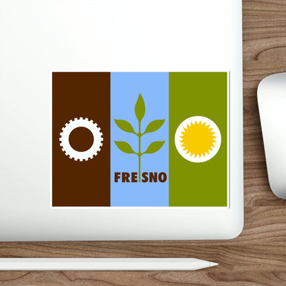 Flag of Fresno California USA STICKER Vinyl Die-Cut Decal-The Sticker Space