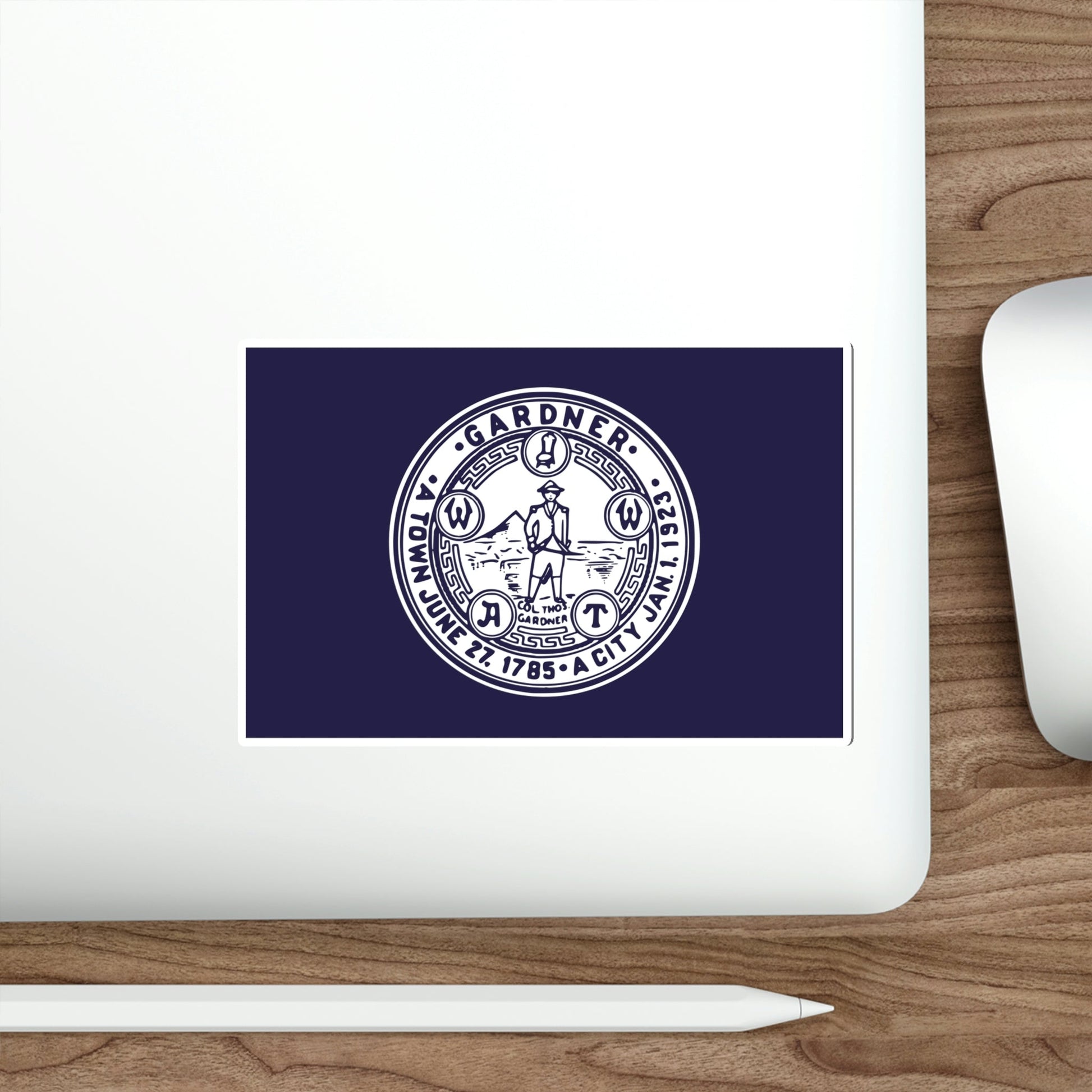 Flag of Gardner Massachusetts USA STICKER Vinyl Die-Cut Decal-The Sticker Space