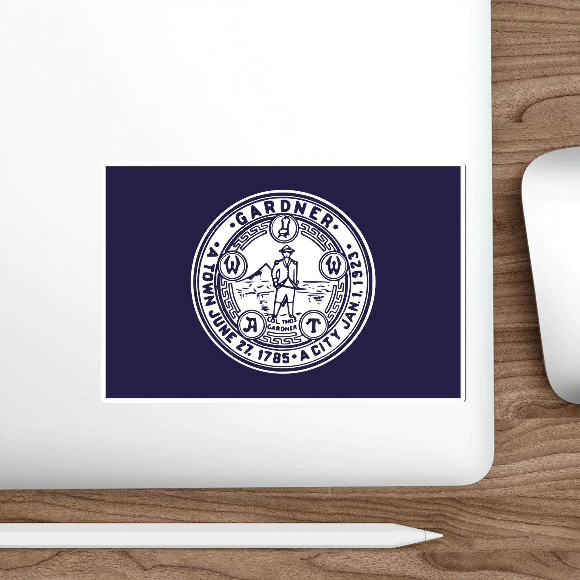 Flag of Gardner Massachusetts USA STICKER Vinyl Die-Cut Decal-The Sticker Space