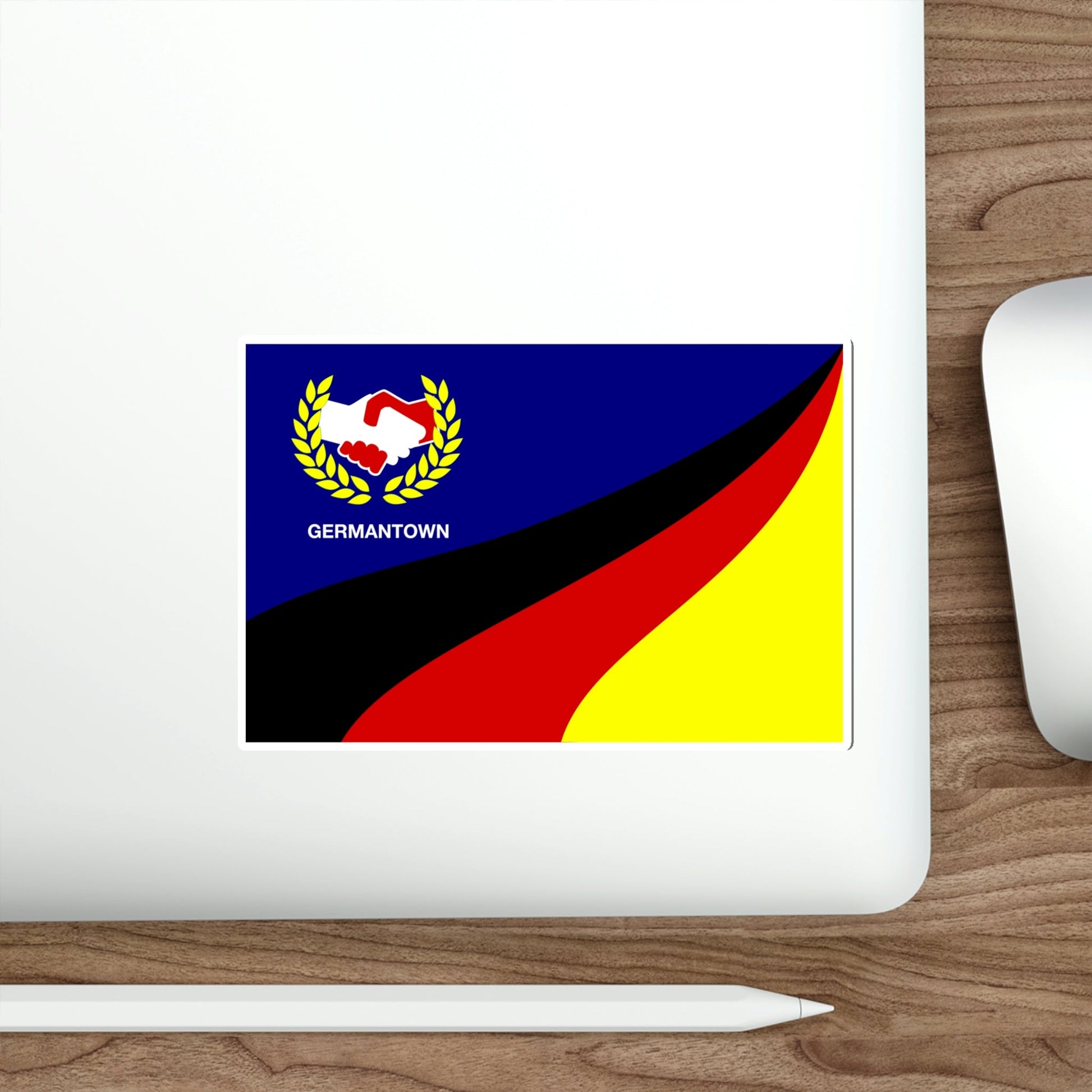 Flag of Germantown Ohio USA STICKER Vinyl Die-Cut Decal-The Sticker Space