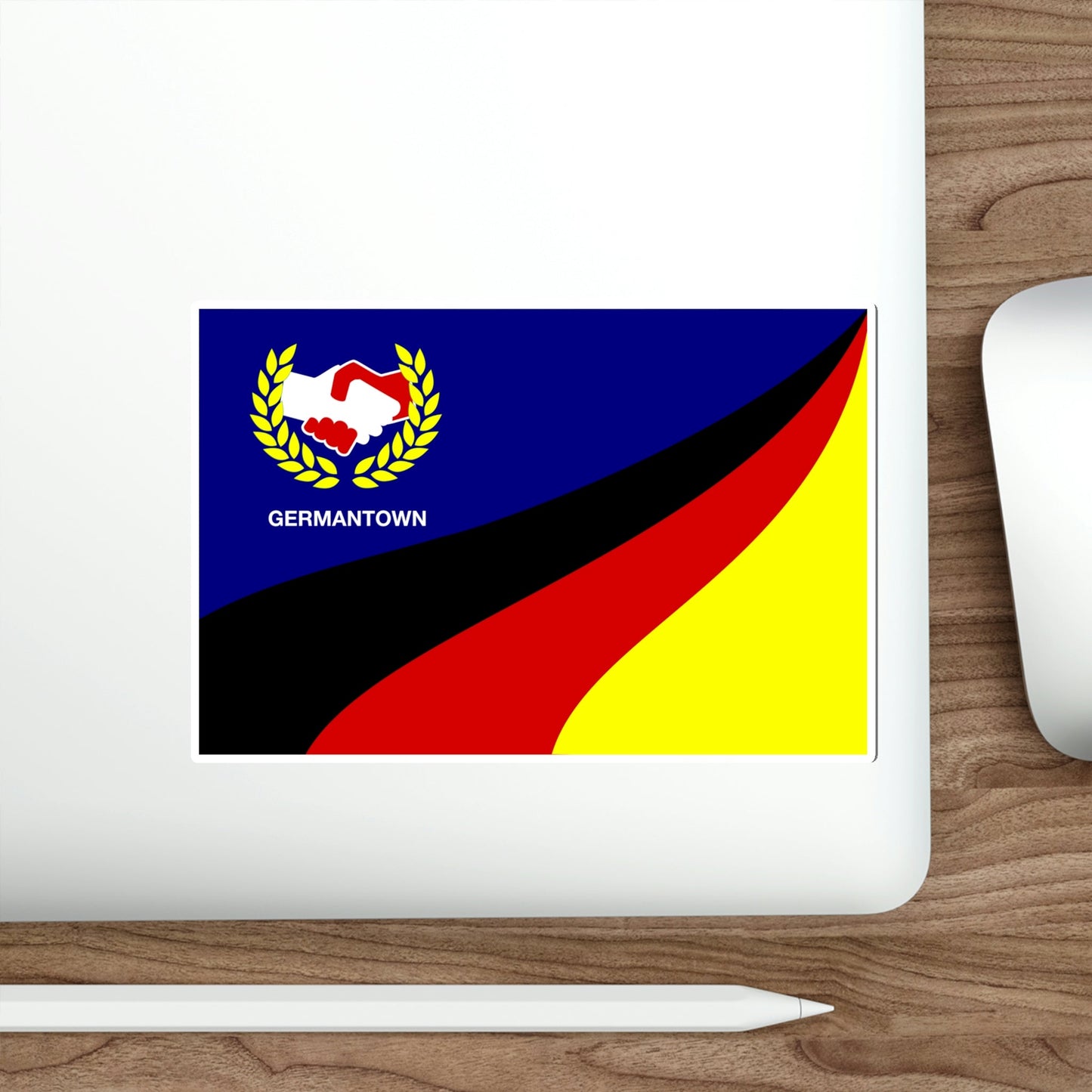 Flag of Germantown Ohio USA STICKER Vinyl Die-Cut Decal-The Sticker Space