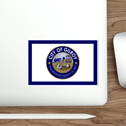 Flag of Gilroy California USA STICKER Vinyl Die-Cut Decal-The Sticker Space