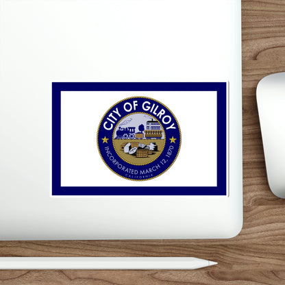 Flag of Gilroy California USA STICKER Vinyl Die-Cut Decal-The Sticker Space