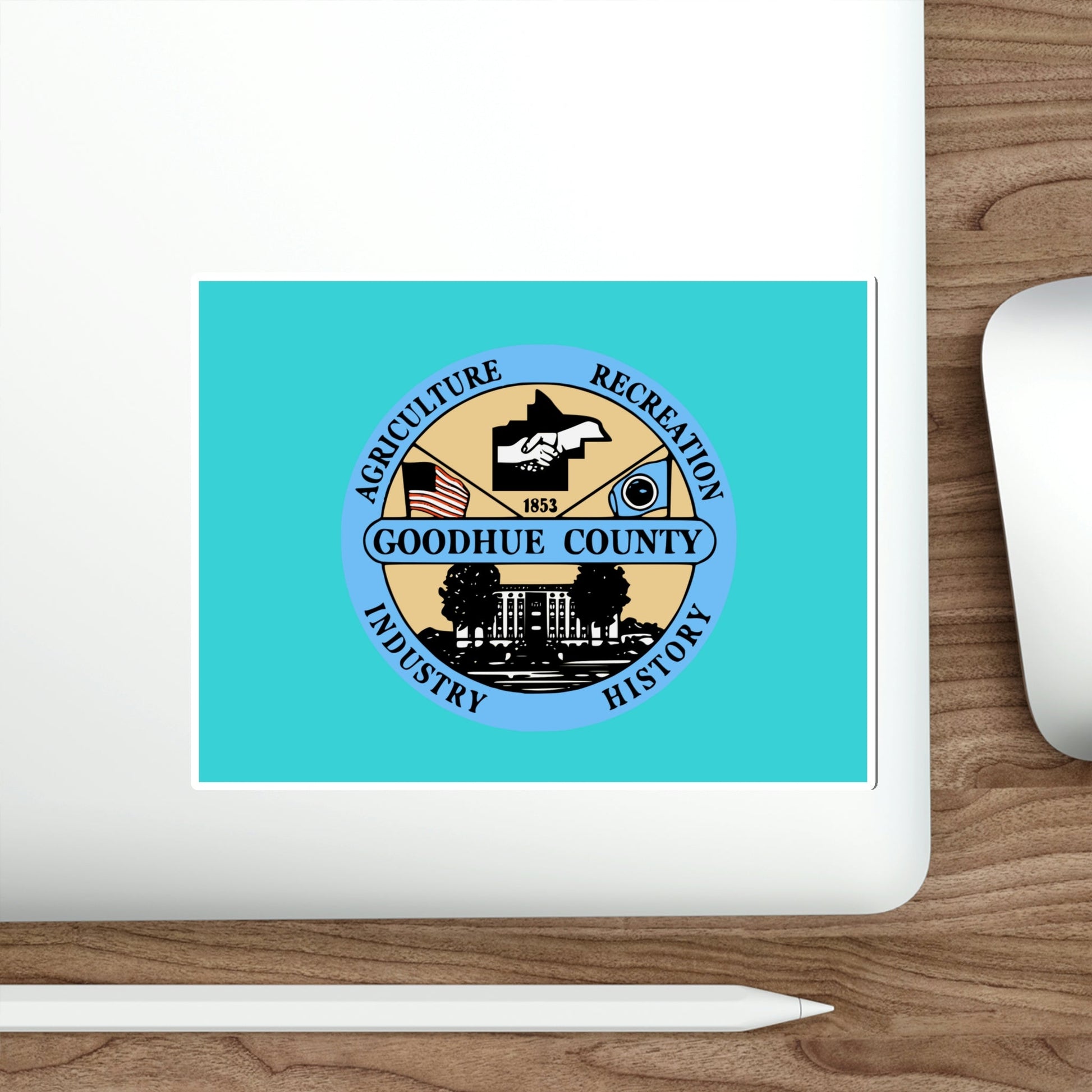 Flag of Goodhue County Minnesota STICKER Vinyl Die-Cut Decal-The Sticker Space