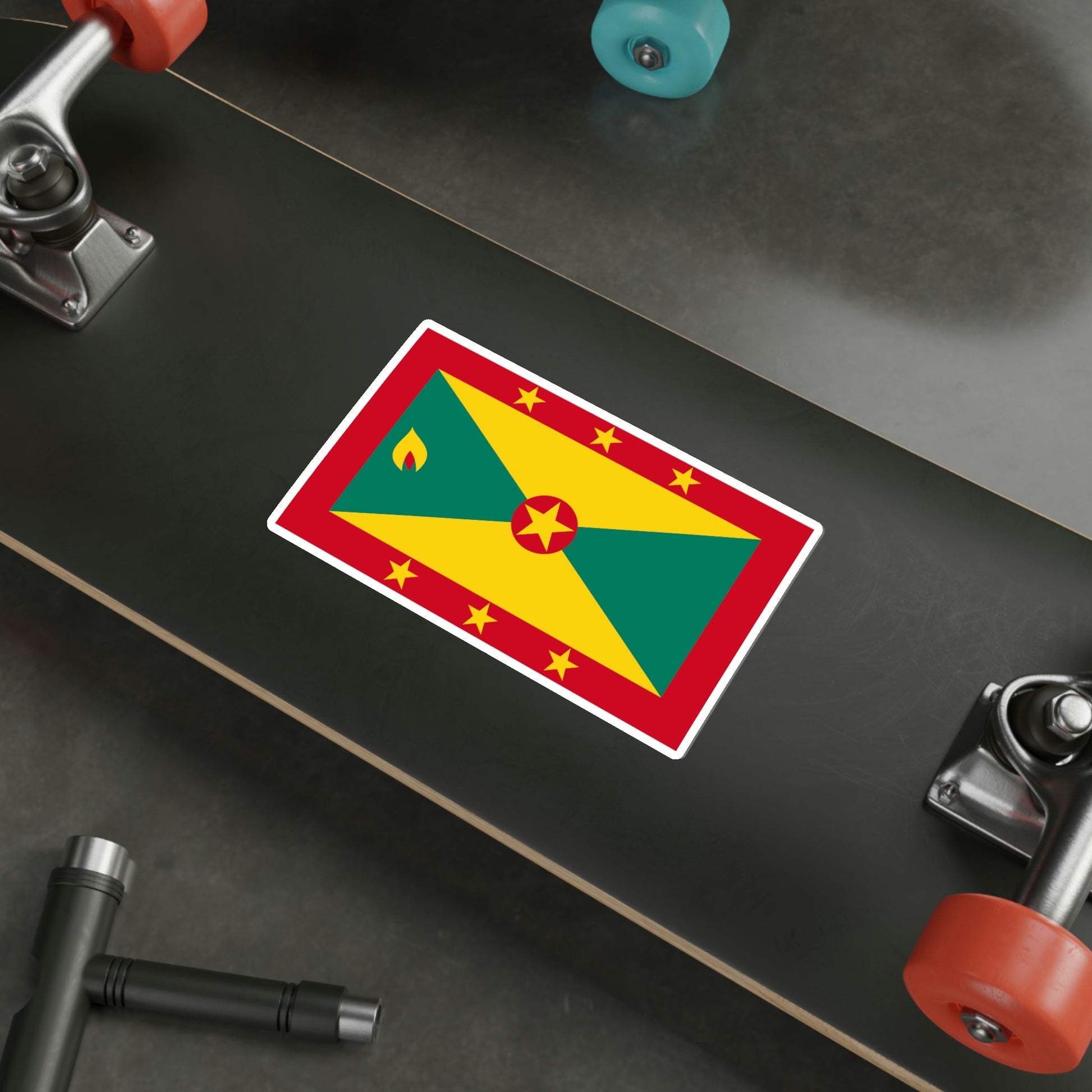 Flag of Grenada STICKER Vinyl Die-Cut Decal-The Sticker Space